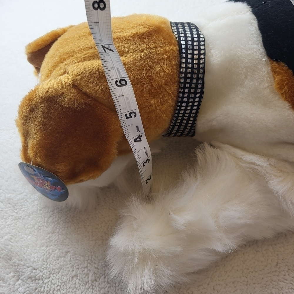 Toy Factory Plush Dog Toy with Black and Brown Coat Stuffie Plushie All Ages NWT - Picture 5 of 6